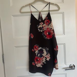 Free people black, red, and tan mini dress